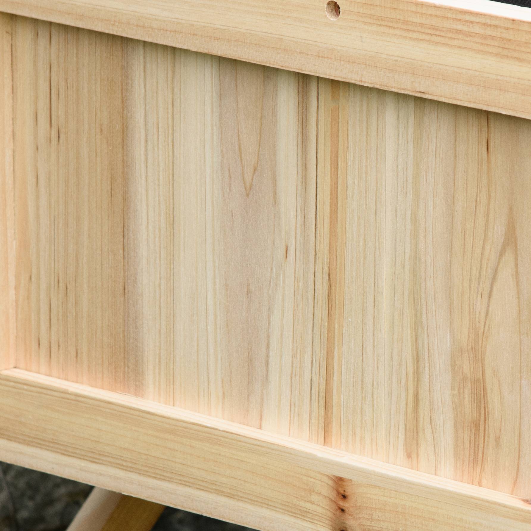 ComfortXL - Carré potager surélevé en bois de sapin coloris naturel 78,5 x 58 x 81 cm avec 6 compartiments et étagère - Image 9