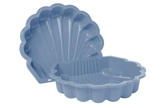 Bac à sable pour enfants Swing King en forme de coquillage bleu