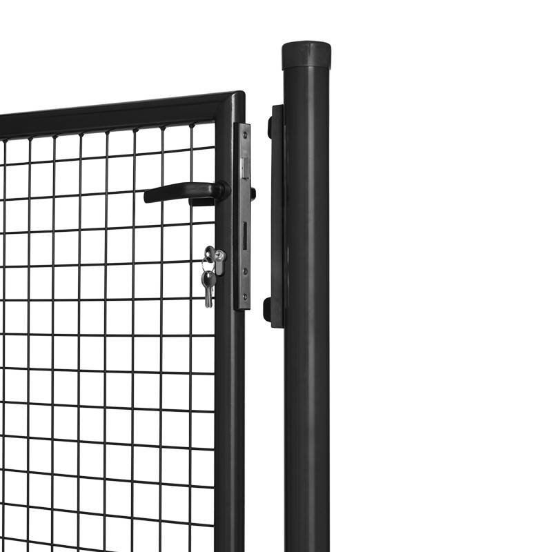 Portillon grillagé en acier galvanisé maille 50 x 50 passage L 1m x H2m00 Noir - Easy Clôture - Image 2
