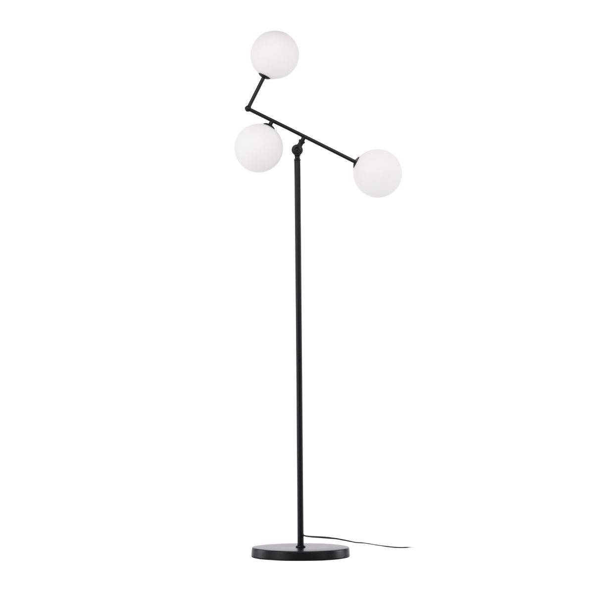 Paris Prix - Lampadaire Design "Marsan" 160 cm Noir - Image 1