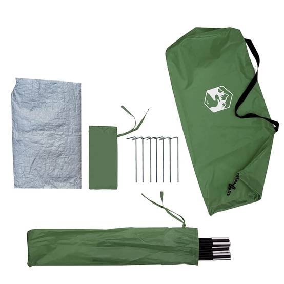 Tente Randonnée 2 Personnes A-Frame Polyester Imperméable Ultra-légère pour Bivouac Vert – ComfortXL Outdoor Living - Image 6