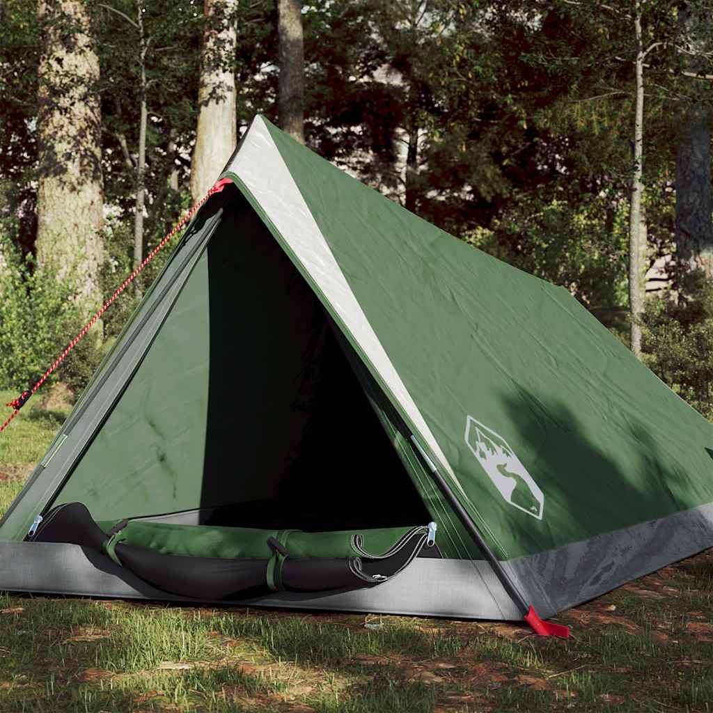 Tente Randonnée 2 Personnes A-Frame Polyester Imperméable Ultra-légère pour Bivouac Vert – ComfortXL Outdoor Living - Image 1