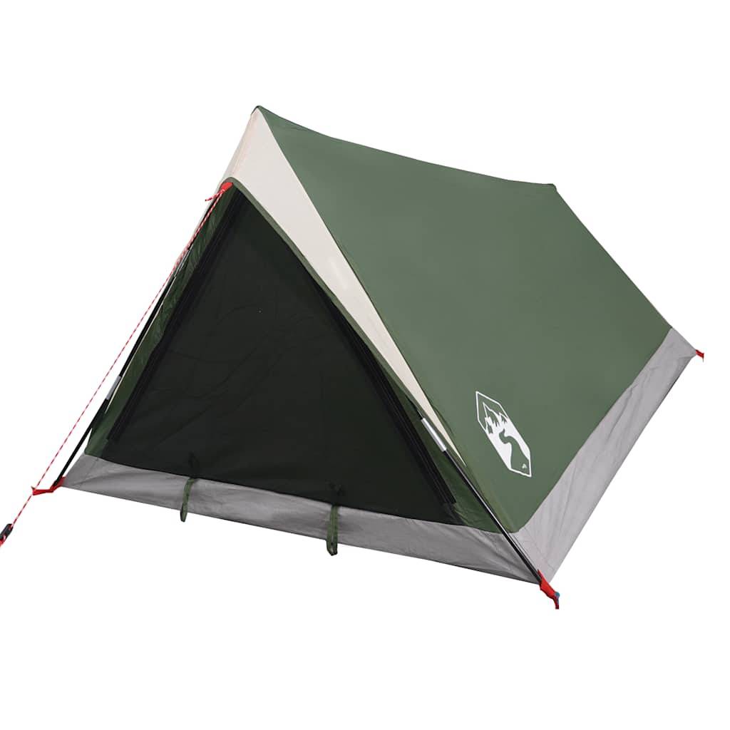 Tente Randonnée 2 Personnes A-Frame Polyester Imperméable Ultra-légère pour Bivouac Vert – ComfortXL Outdoor Living - Image 4