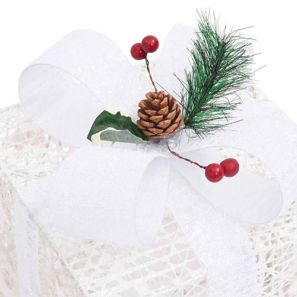 3 pcs Boîtes-cadeaux de Noël décoratives - Décoration Pour Noël Extérieur Intérieur-JU11975 - Image 6
