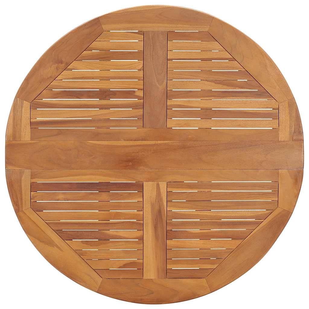 ComfortXL - Table de Jardin Ronde Pliante Ø90cm en Teck Massif Naturel, pour 2 à 4 Personnes – ComfortXL Outdoor Living - Image 4
