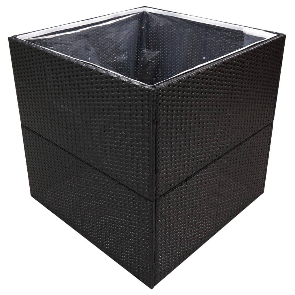 Prolenta Premium - Jardinière rotin noir  80 x 80 x 80 cm  - Prolenta premium p382.2 - Image 3