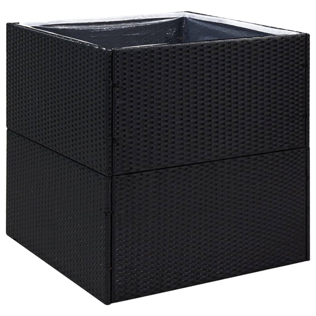 Prolenta Premium - Jardinière rotin noir 80 x 80 x 80 cm - Prolenta premium p382.2 - Image 1