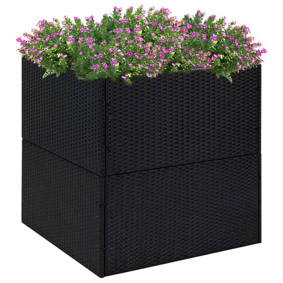 Prolenta Premium - Jardinière rotin noir 80 x 80 x 80 cm - Prolenta premium p382.2 - Image 2
