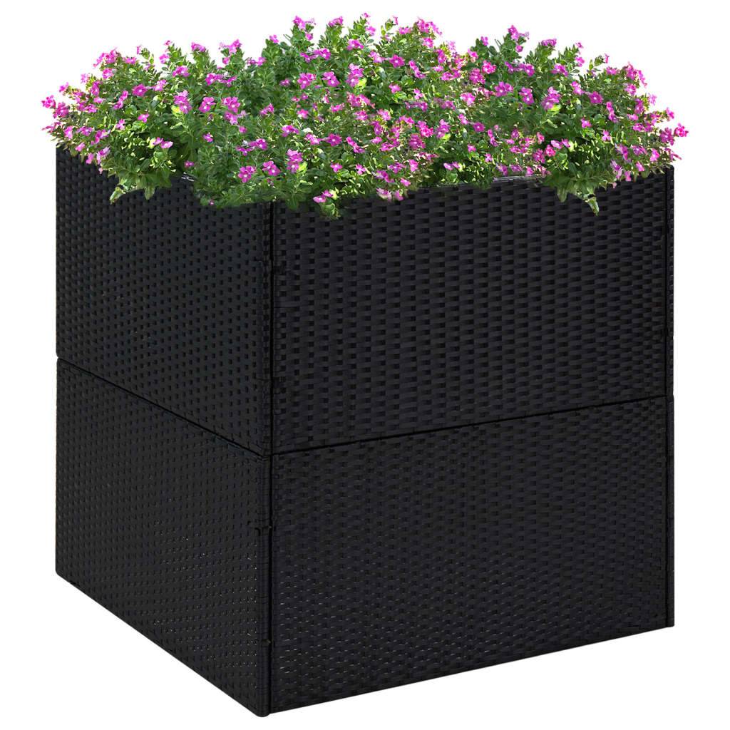 Prolenta Premium - Jardinière rotin noir  80 x 80 x 80 cm  - Prolenta premium p382.2 - Image 2