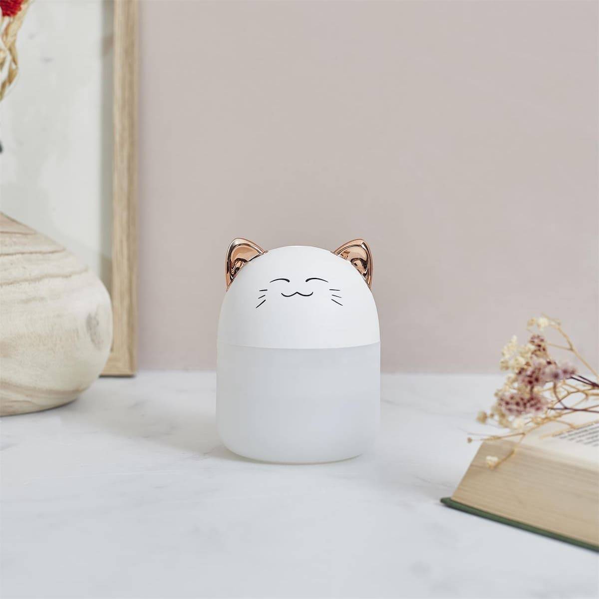 Diffuseur de parfum d'ambiance led en forme de chat kawaii (200 ml) avec couleurs changeantes - - Image 2