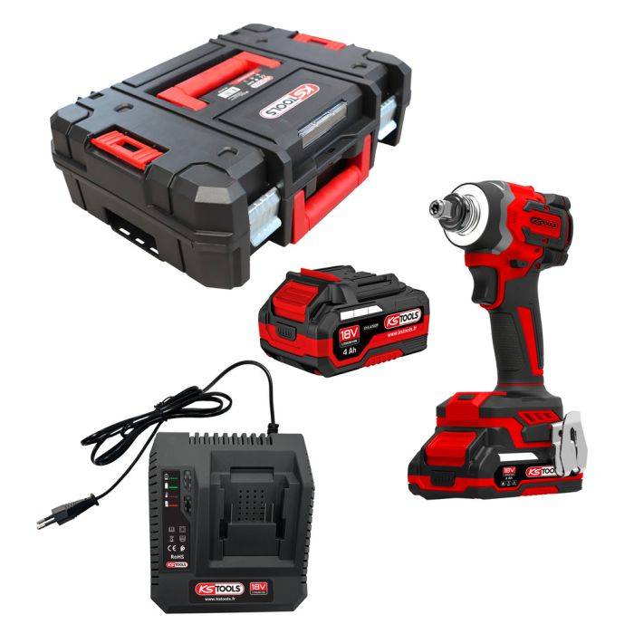 Coffret visseuse à chocs porte-embouts 1/2'' 18V 230 Nm - KSTOOL - avec 2 batteries 18V 4Ah - chargeur - coffret - 515.4745F - Image 1