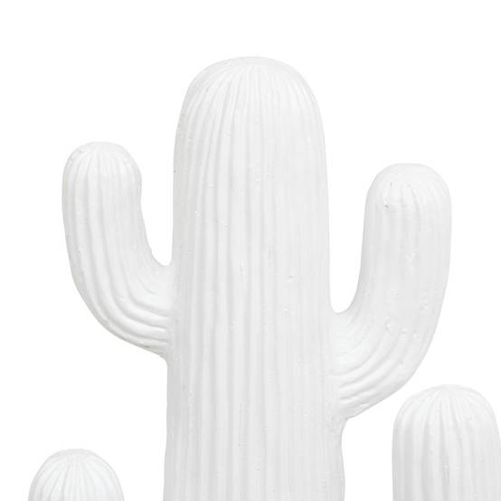 Objet déco Cactus Blanc en magnésie H 38 cm - Image 2