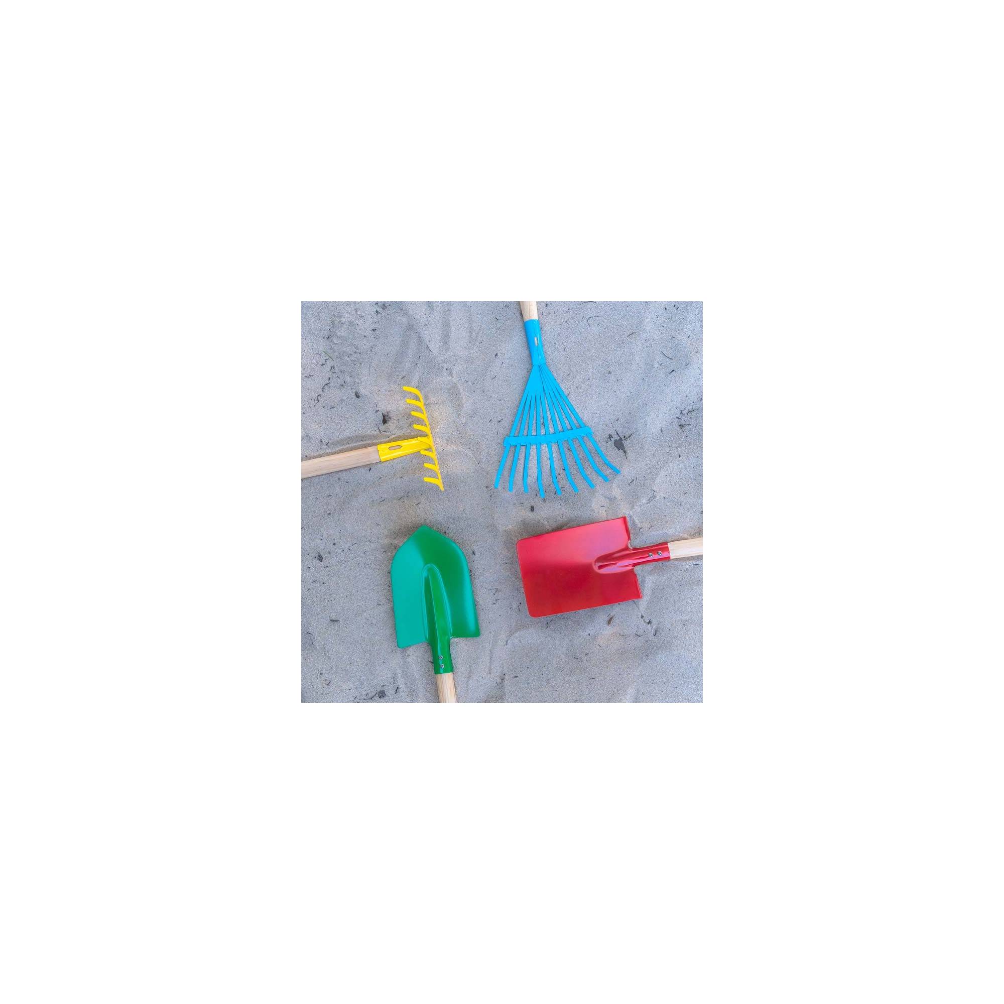 Jouet de plage - Râteau pour enfant - Jaune - Manche en bois - Image 5