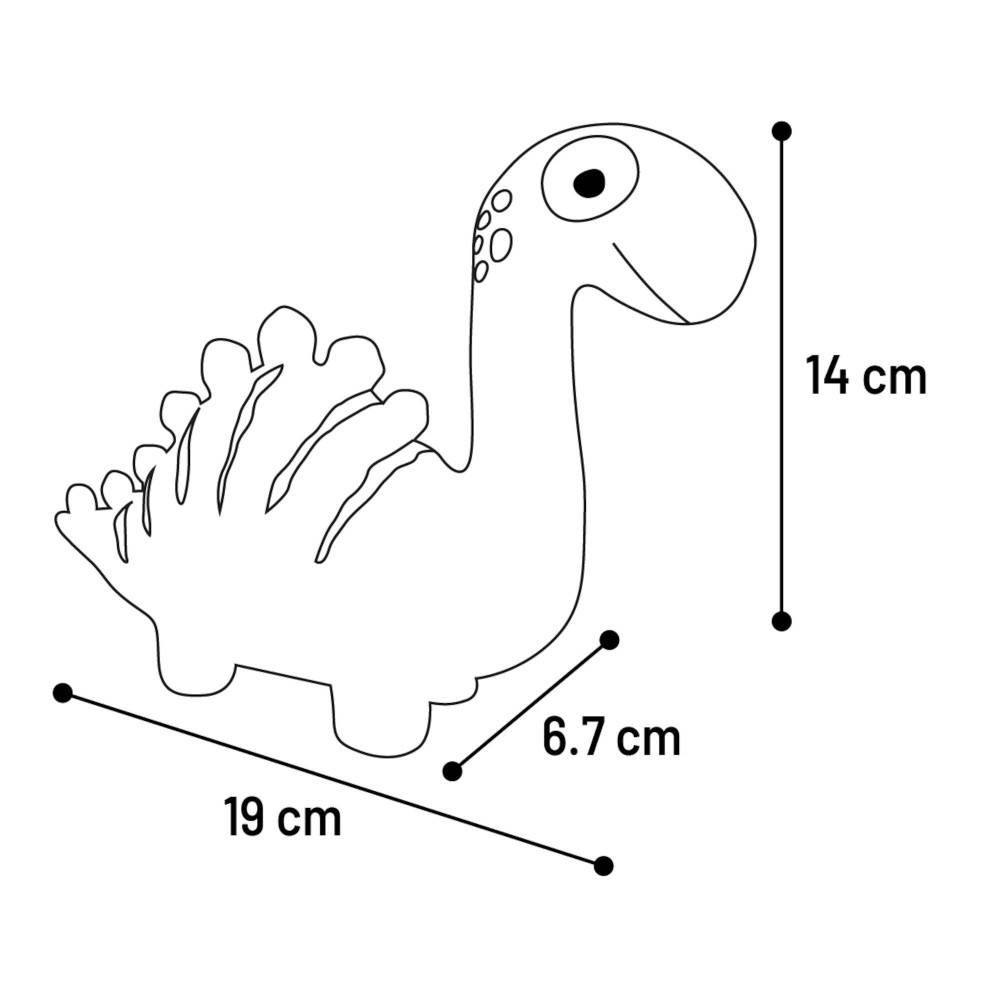 Flamingo - jeux Dinosaure vert en latex  hauteur 13.5 cm pour chien - Image 3