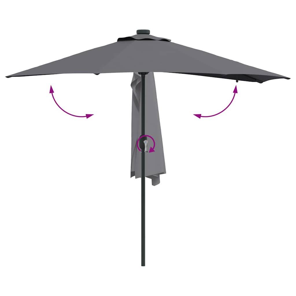 Parasol de jardin - Parasol D'extérieur Anthracite 294 x 150 x 223 cm tissu g1267 - Image 9