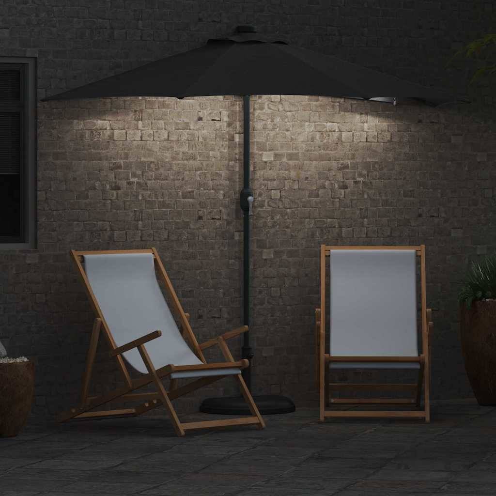 Parasol de jardin - Parasol D'extérieur Anthracite 294 x 150 x 223 cm tissu g1267 - Image 4