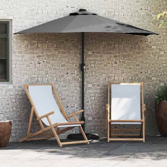 Parasol de jardin - Parasol D'extérieur Anthracite 294 x 150 x 223 cm tissu g1267 - Image 2