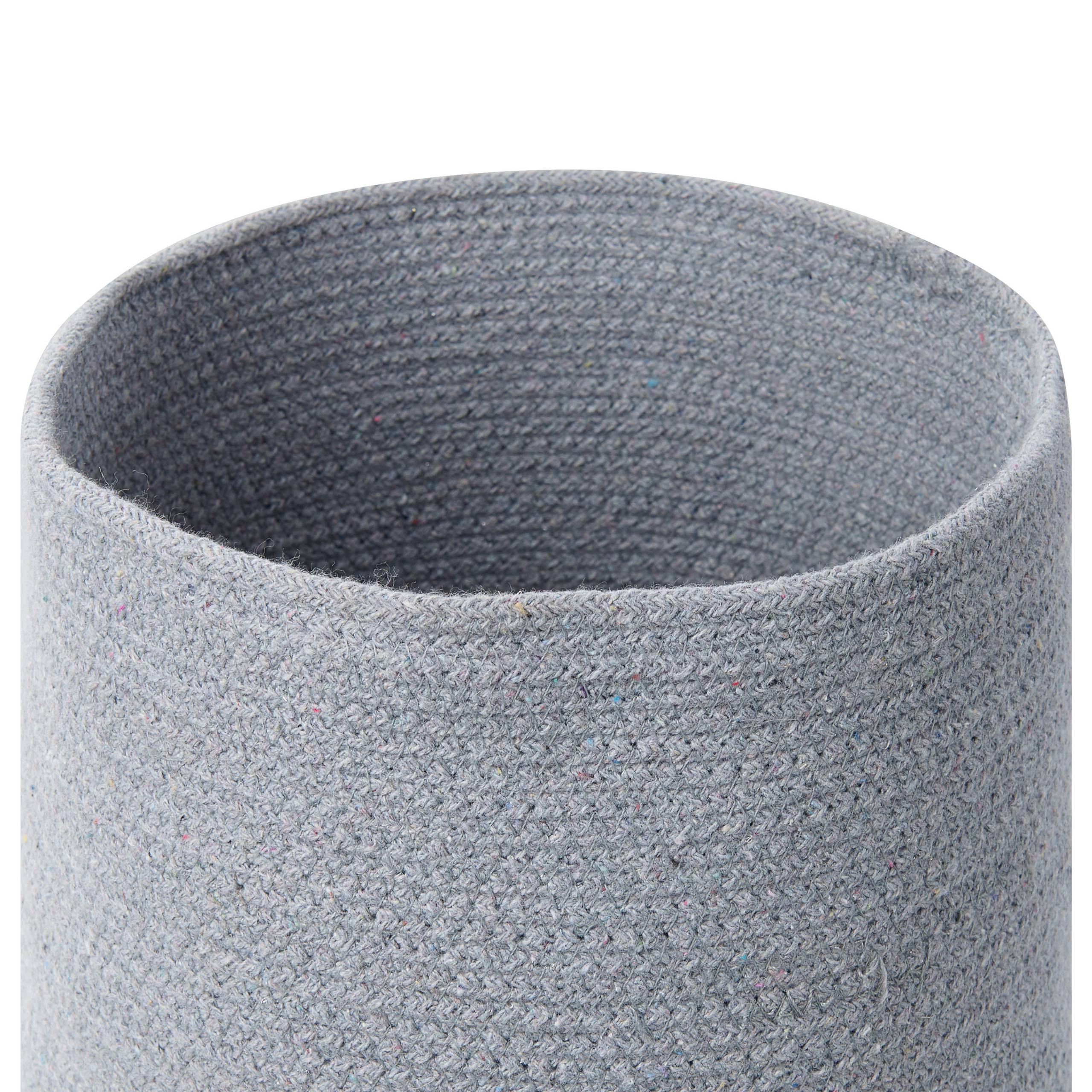 Paniers Gris et Beige en Coton 20/25/30 cm Ronds Faits Main Rangement Intérieur pour Linge Facile à Entretenir Lot de 3 - Image 4