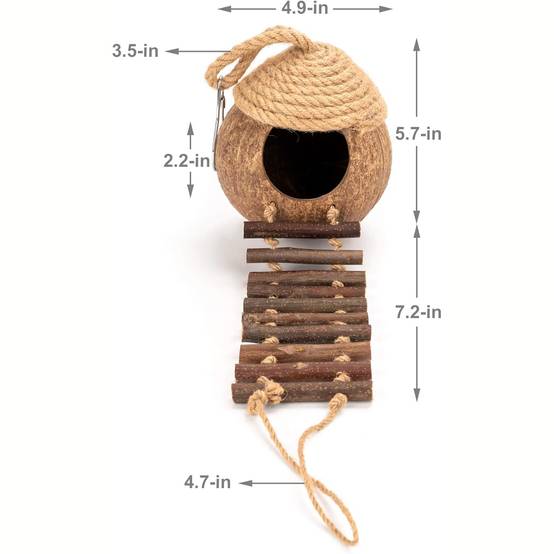 Nid et jouet pour oiseaux et hamsters avec échelle - Image 6