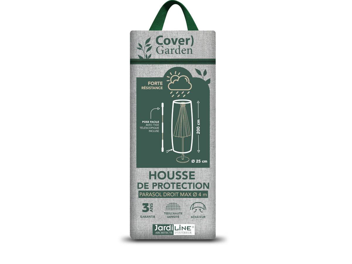 Housse de protection Cover Garden pour parasol droit jusqu'à Ø 4 m - livrée avec une tige de pose - Jardiline - Image 1