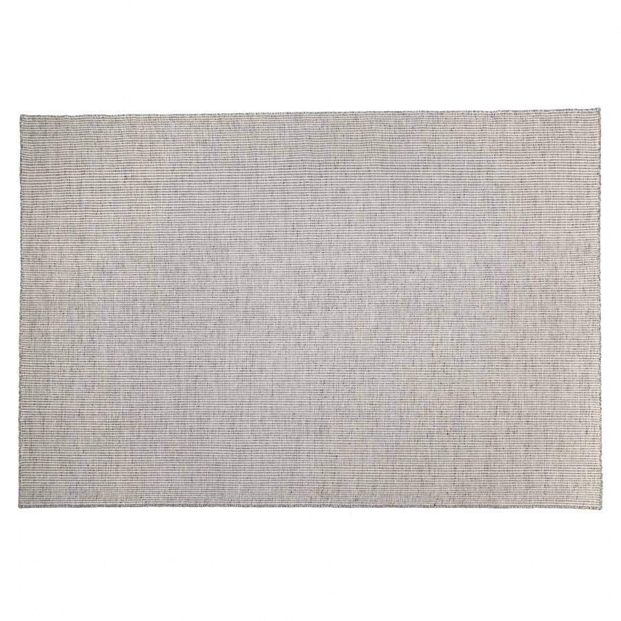QUENTIN - Tapis rect 200x290cm en laine tissée couleur blanc/gris chiné - Image 1