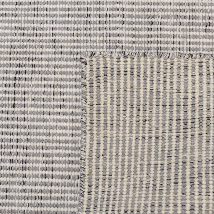 QUENTIN - Tapis rect 200x290cm en laine tissée couleur blanc/gris chiné - Image 8
