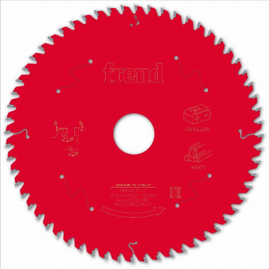 Lame pour scie circulaire portative sans fil FREUD - Ø190 1,45/1 AL30 Z60 BA 10° - F03FS10060 -FR13W013HC - Image 1