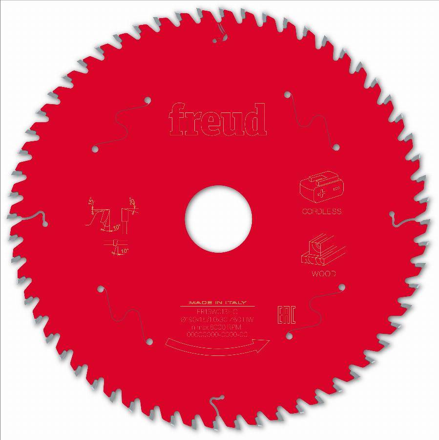 Lame pour scie circulaire portative sans fil FREUD - Ø190 1,45/1 AL30 Z60 BA 10° - F03FS10060 -FR13W013HC - Image 2