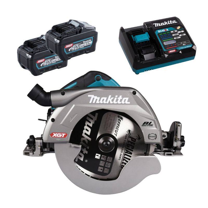 Makita - Scie circulaire Ø260/270 mm XGT 40V MAKITA HS011GT201 2 x 5,0Ah + chargeur rapide Makita - Image 1