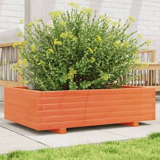 Vidaxl - Jardinière-Pot de fleur-Bac à fleurs cire marron 90x60x26,5 cm bois de pin massif