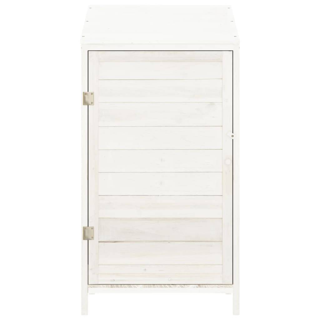 Vidaxl - Remise de jardin Blanc 55x52x112 cm Bois de sapin solide vidaXL 152179 - Image 4