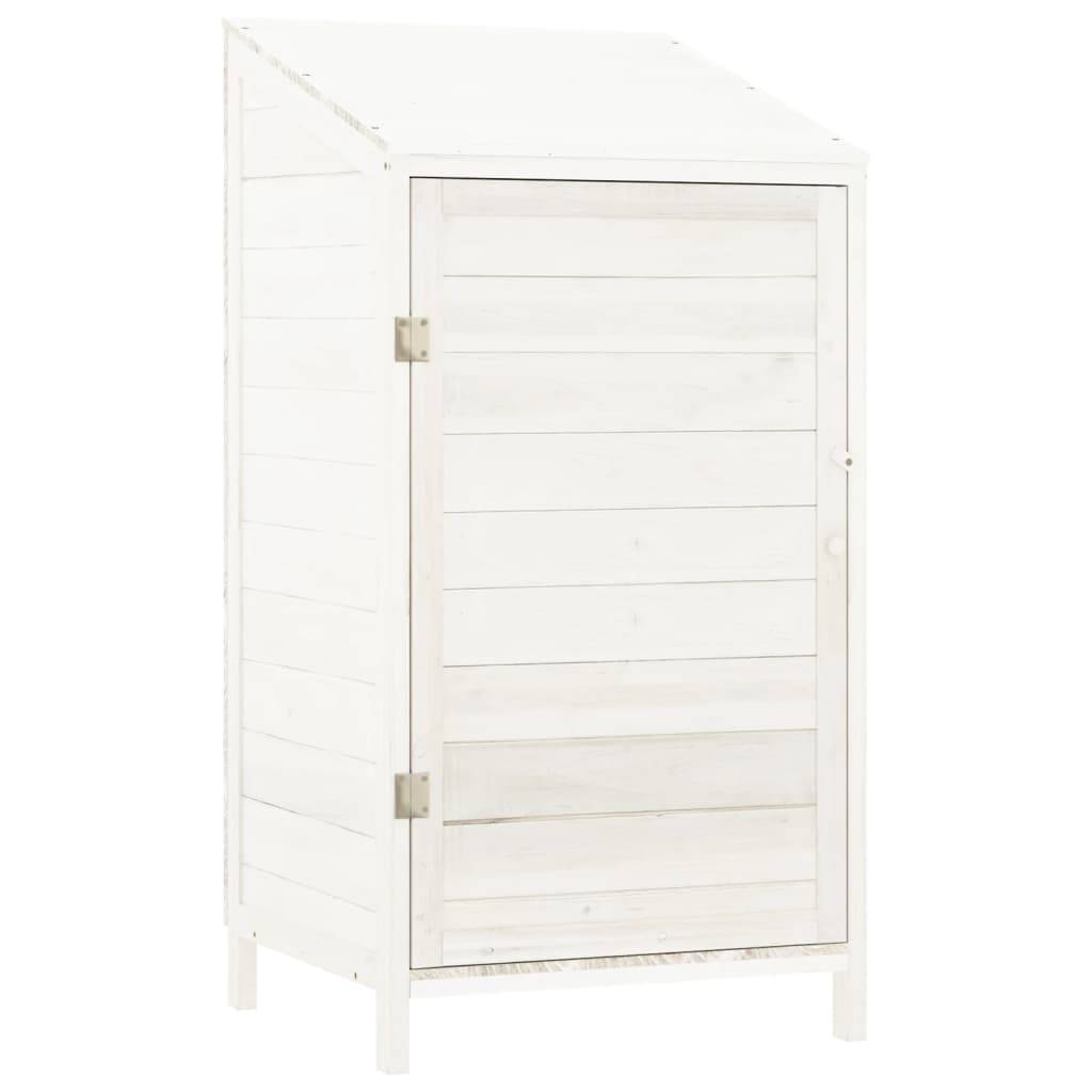Vidaxl - Remise de jardin Blanc 55x52x112 cm Bois de sapin solide vidaXL 152179 - Image 2