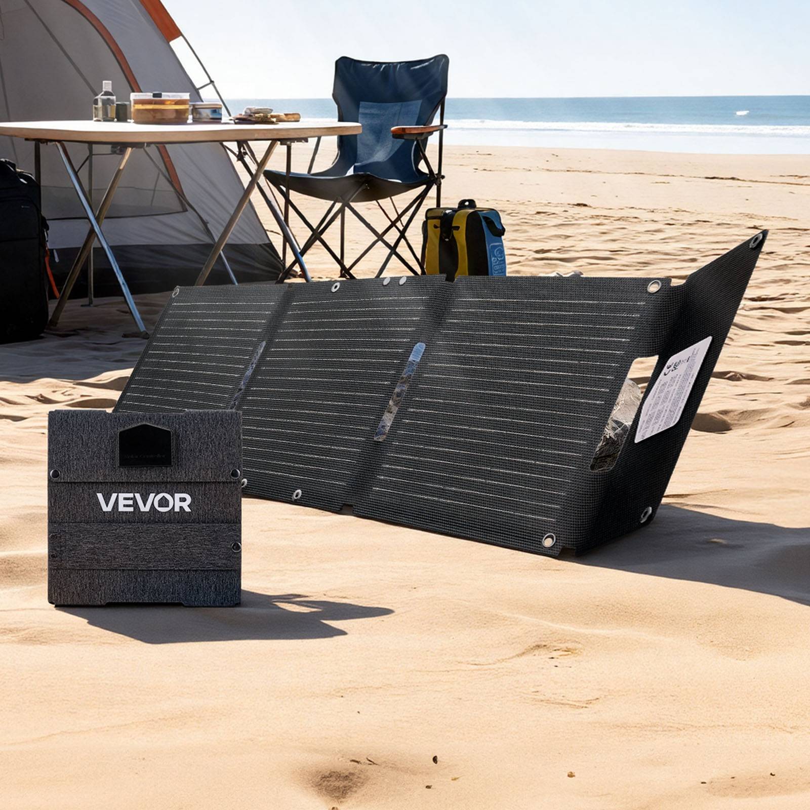 VEVOR Panneau Solaire Portable Chargeur Solaire Pliable Monocristallin 30 W - Image 8