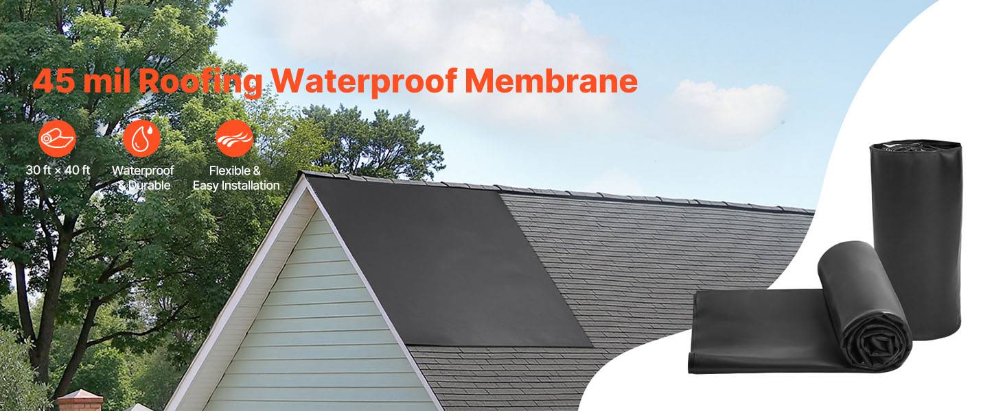 Vevor - Vevor Rouleau De Toiture 4,572 X 4,572 M Membrane En Caoutchouc Epdm De 1,14 Mm - Image 9
