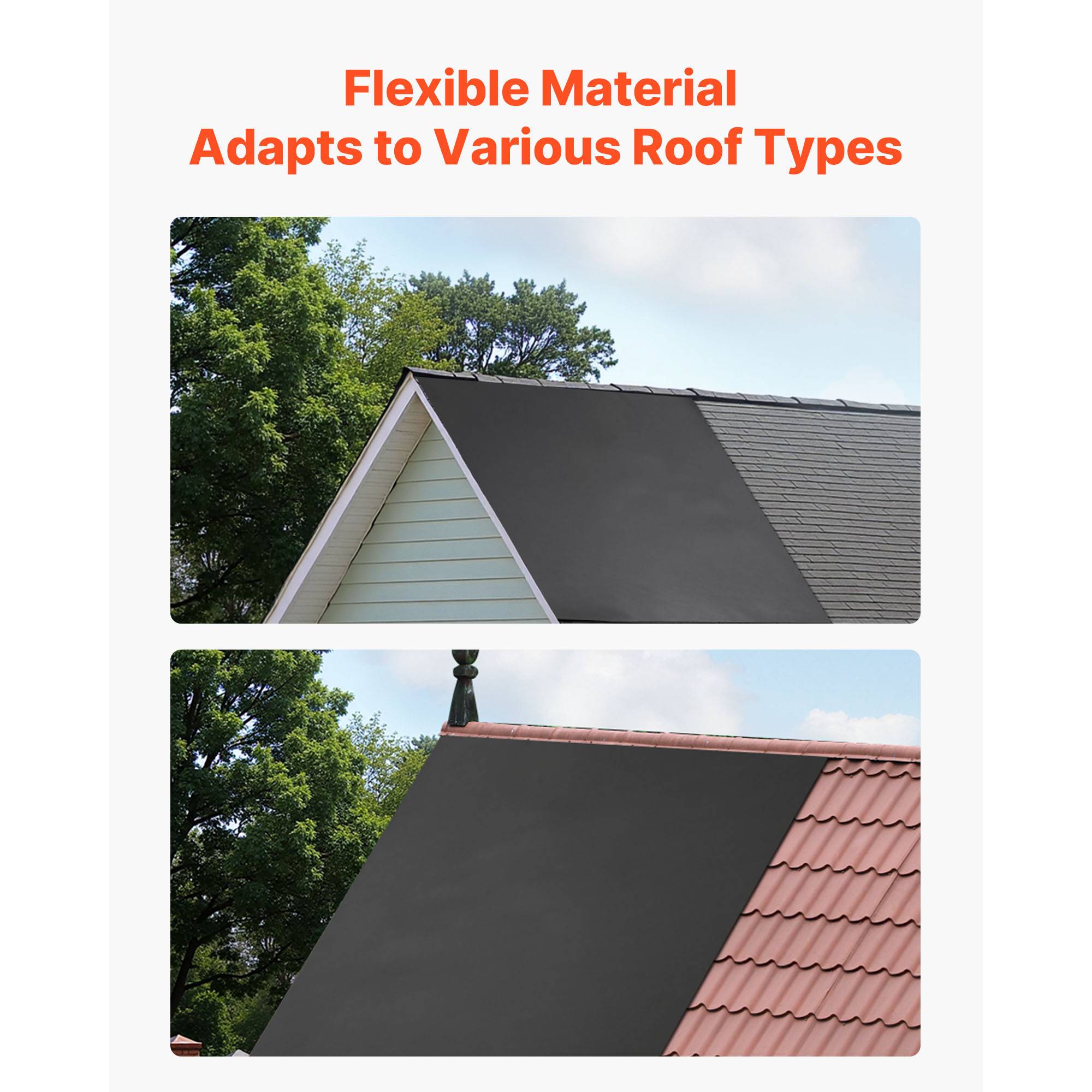 Vevor - Vevor Rouleau De Toiture 4,572 X 4,572 M Membrane En Caoutchouc Epdm De 1,14 Mm - Image 5