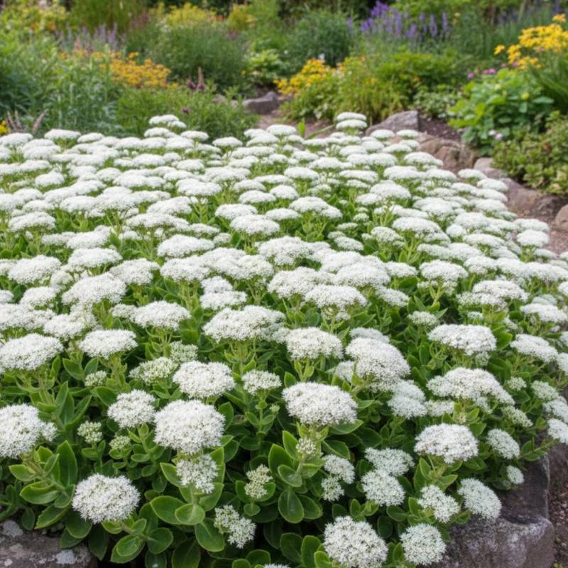 Orpin remarquable, Sedum à fleurs Blanche/ - feuillage Persistant - Godet - 5/20 cm