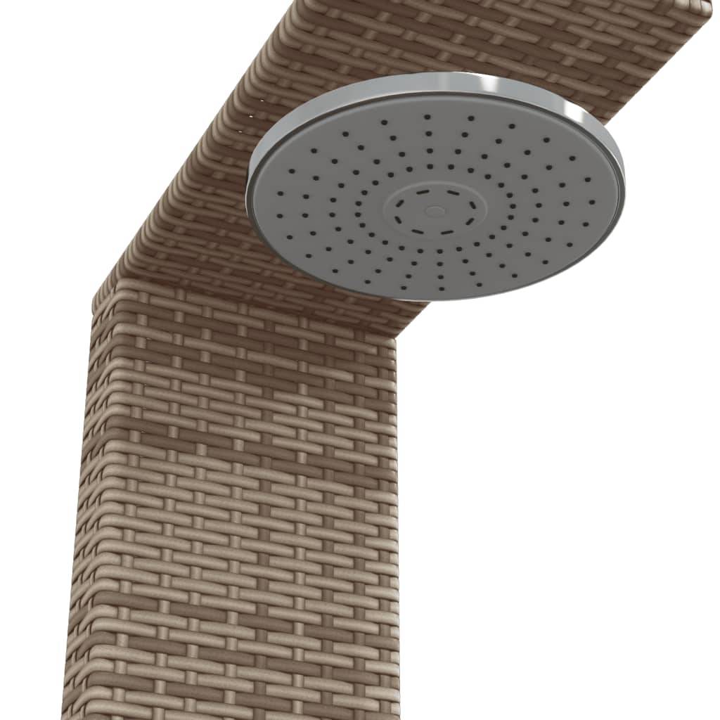 Douche d'exterieur bois d'acacia avec finition huilée gris  100 x 100 x 241,5 cm  - Prolenta premium - Image 9
