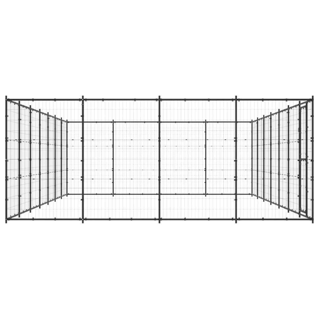 Helloshop26 - Chenil extérieur cage enclos parc animaux chien d'extérieur pour chiens acier 33,88 m² - Image 4