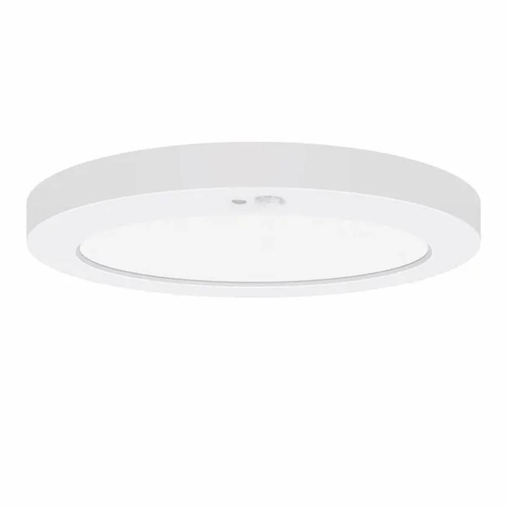 Spot à fixer ou à encastrer réglable Sensor led intégrée, rond blanc, Diam.16.5 cm - Image 1