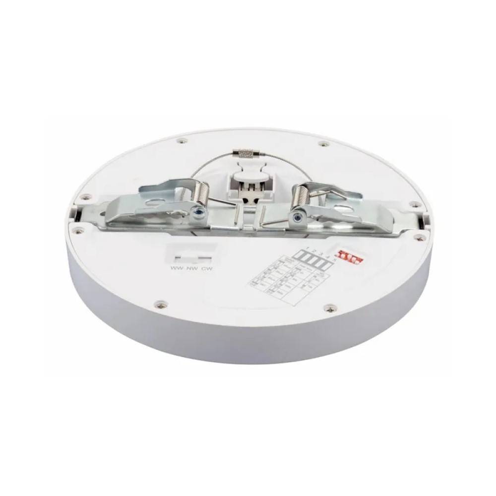 Spot à fixer ou à encastrer réglable Sensor led intégrée, rond blanc, Diam.16.5 cm - Image 3