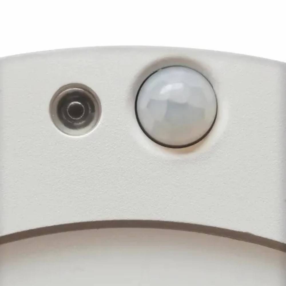 Spot à fixer ou à encastrer réglable Sensor led intégrée, rond blanc, Diam.16.5 cm - Image 2