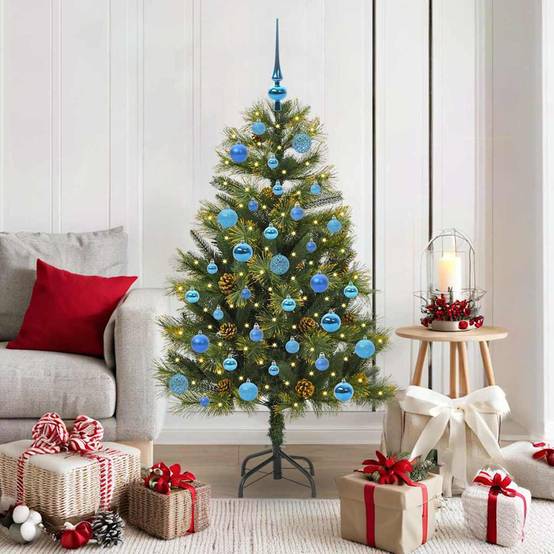 Sapin de Noël | Arbre de Noël artificiel avec branches pliables et cônes 150 cm Maison Chic - Image 2