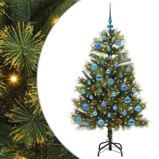 Sapin de Noël | Arbre de Noël artificiel avec branches pliables et cônes 150 cm Maison Chic - Image 1