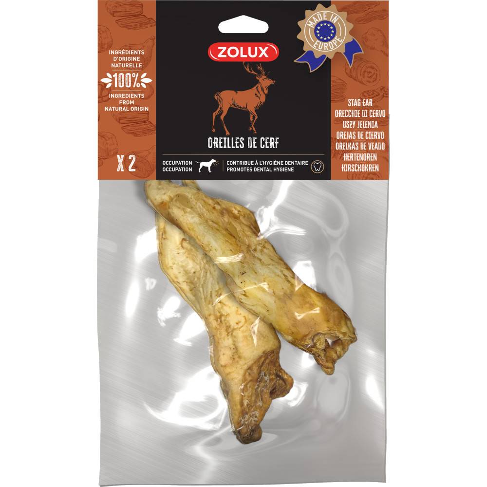Zolux - zolux - Oreilles de cerf 2 pieces 88 g friandise pour chien - Image 1