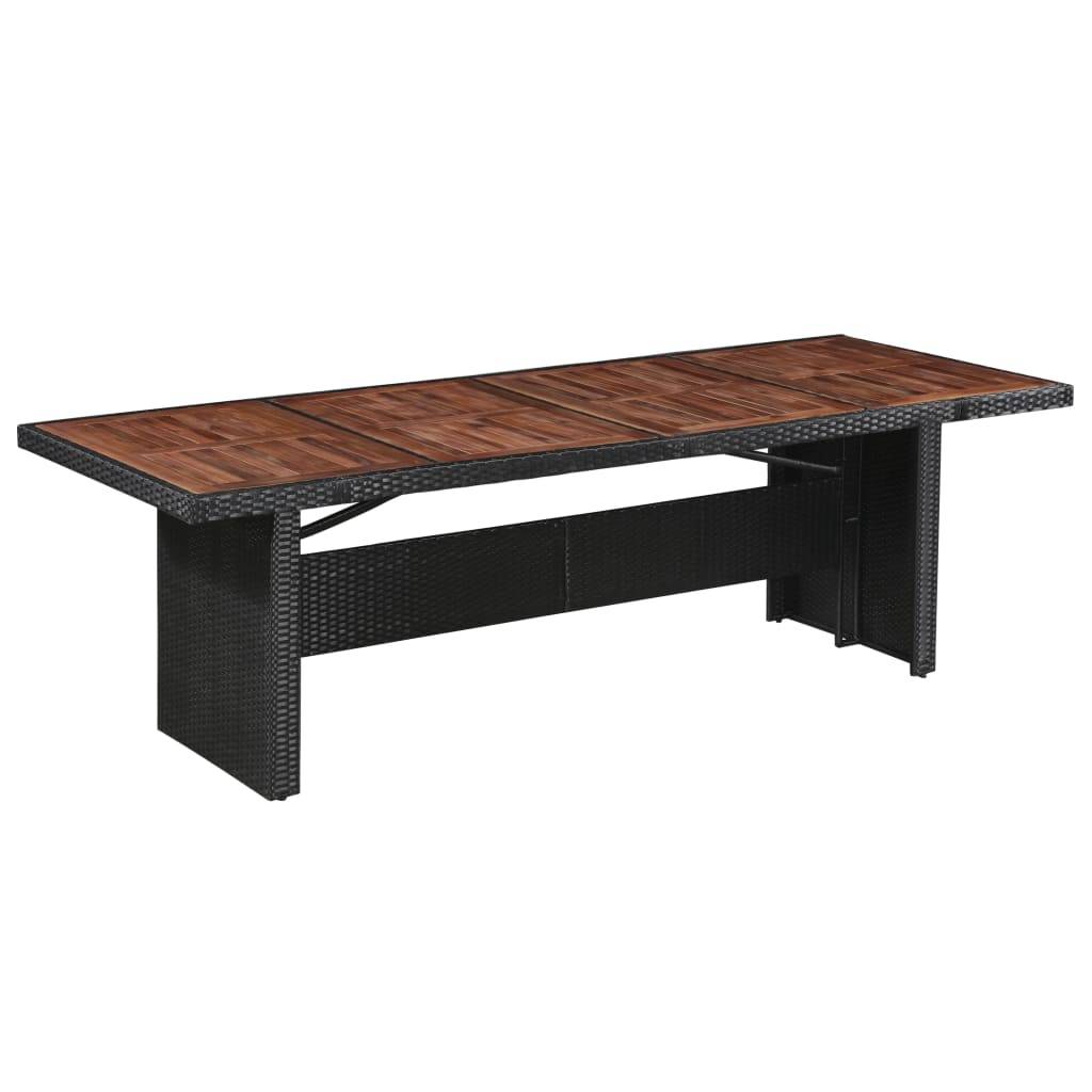 Table Ronde Jardin VidaXL Table De Jardin Ronde Noir 50x72 Cm Acier, Table D'extérieur, Meuble De Jardin, Meuble Table De Jardin Resine Tressee