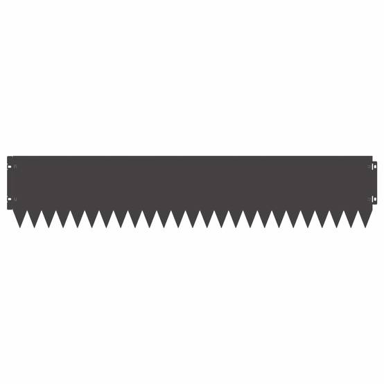Bordure de jardin en acier pour pelouse aménagement et séparation 103x20cm noir - ComfortXL Outdoor Living - Image 5