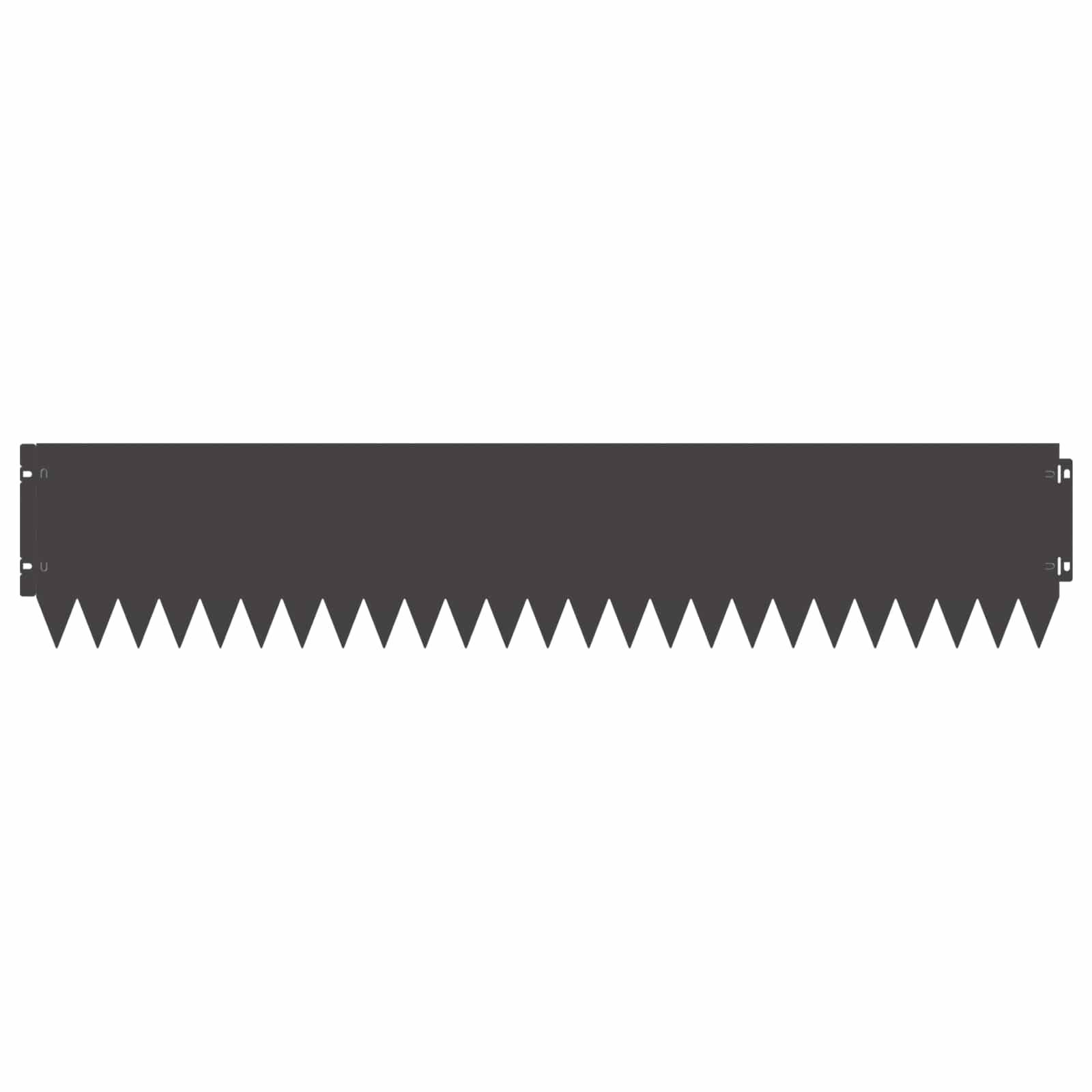 Bordure de jardin en acier pour pelouse aménagement et séparation 103x20cm noir - ComfortXL Outdoor Living - Image 5