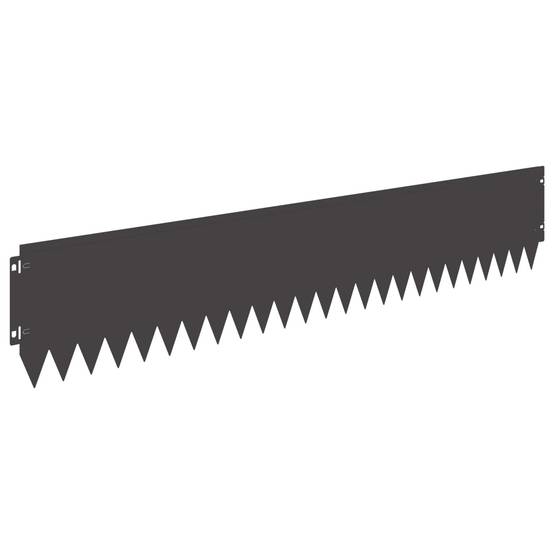 Bordure de jardin en acier pour pelouse aménagement et séparation 103x20cm noir - ComfortXL Outdoor Living - Image 6