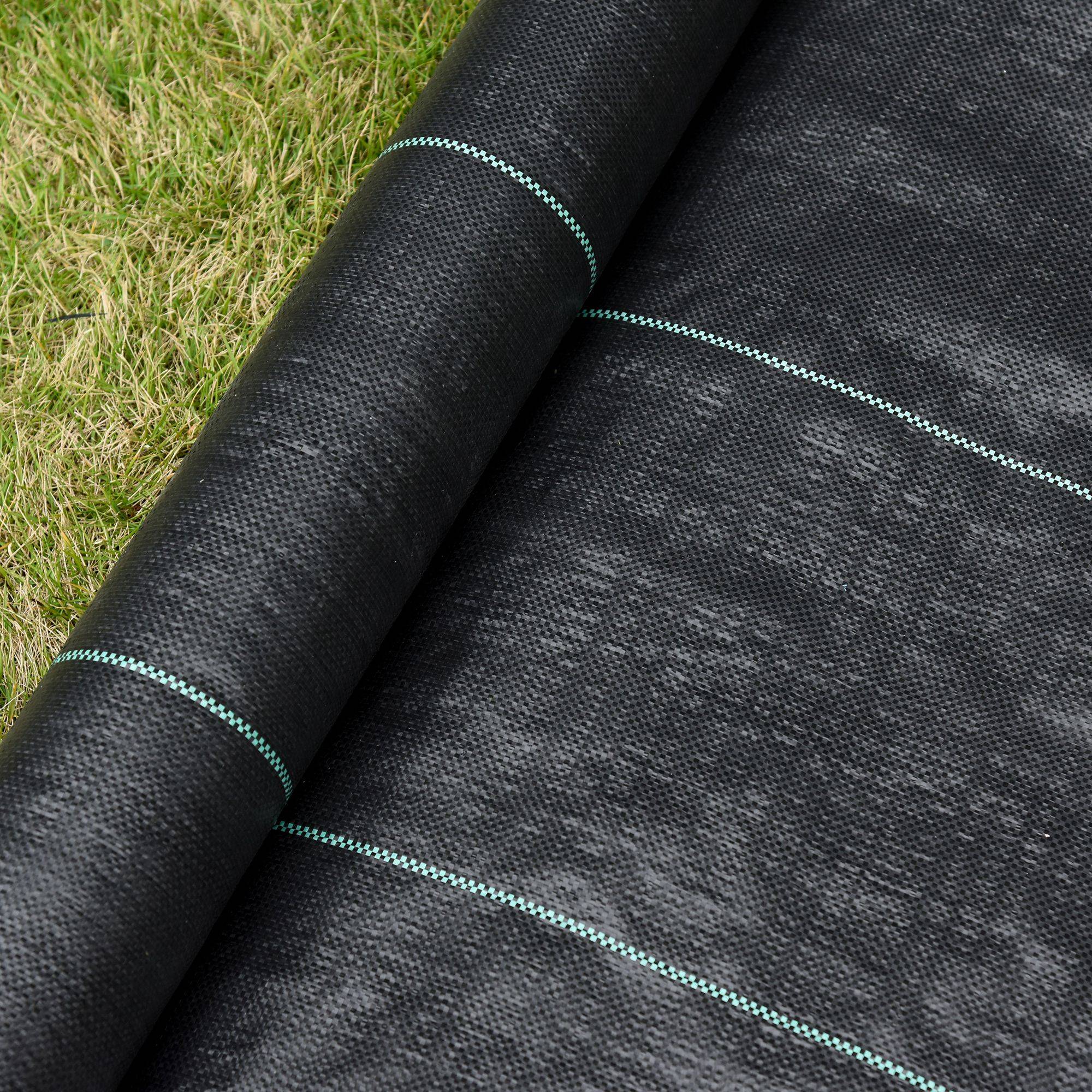 ComfortXL - Toile anti-mauvaises herbes polypropylène 1 x 50 m noire 100 g/m² jardin et allées - ComfortXL Outdoor Living - Image 9