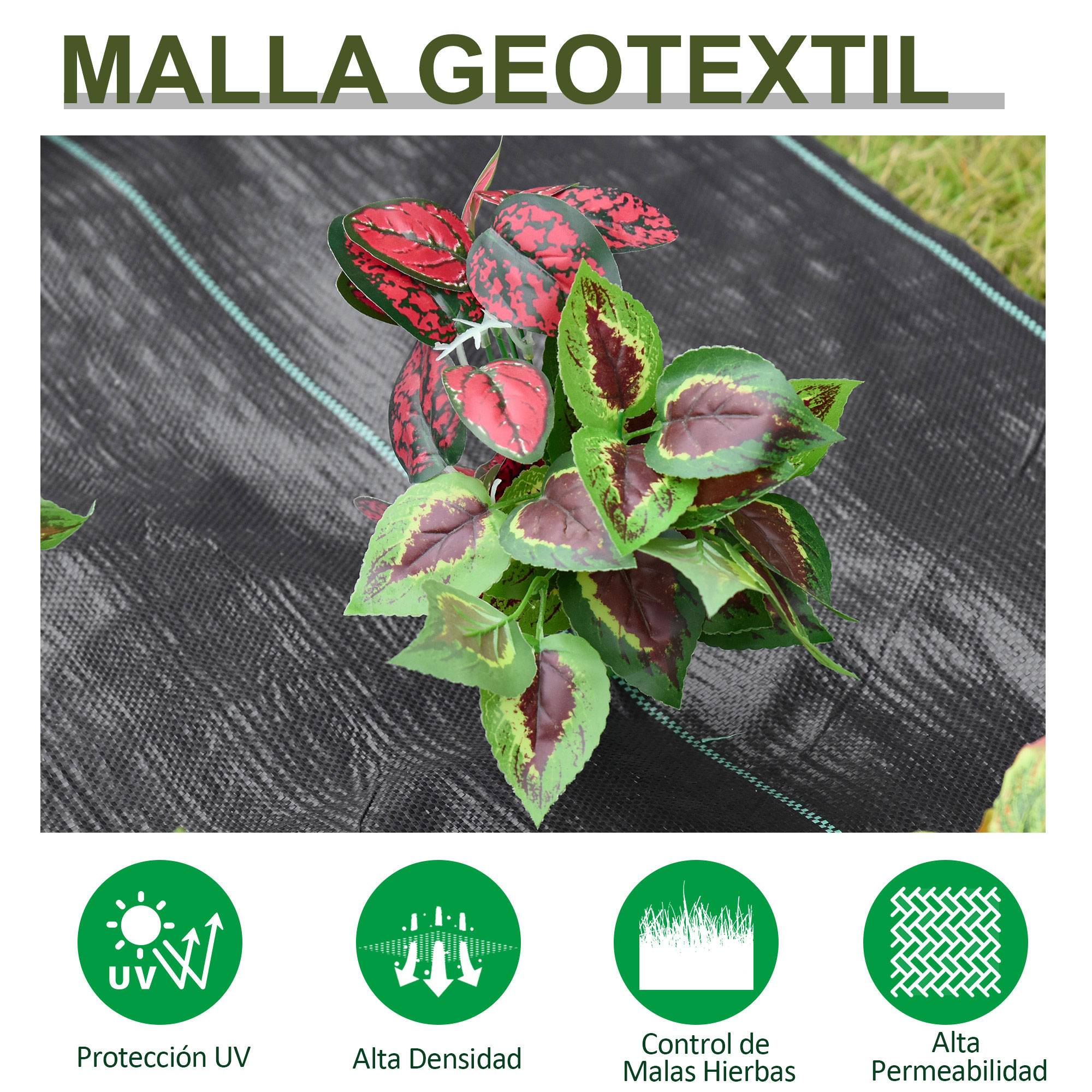 ComfortXL - Toile anti-mauvaises herbes polypropylène 1 x 50 m noire 100 g/m² jardin et allées - ComfortXL Outdoor Living - Image 6